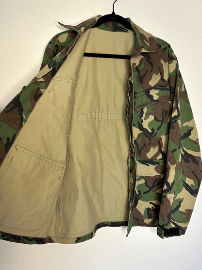 60’s HBT Herringbone Twill Cotton Camo Sporting Field Jacket (Unisex L)