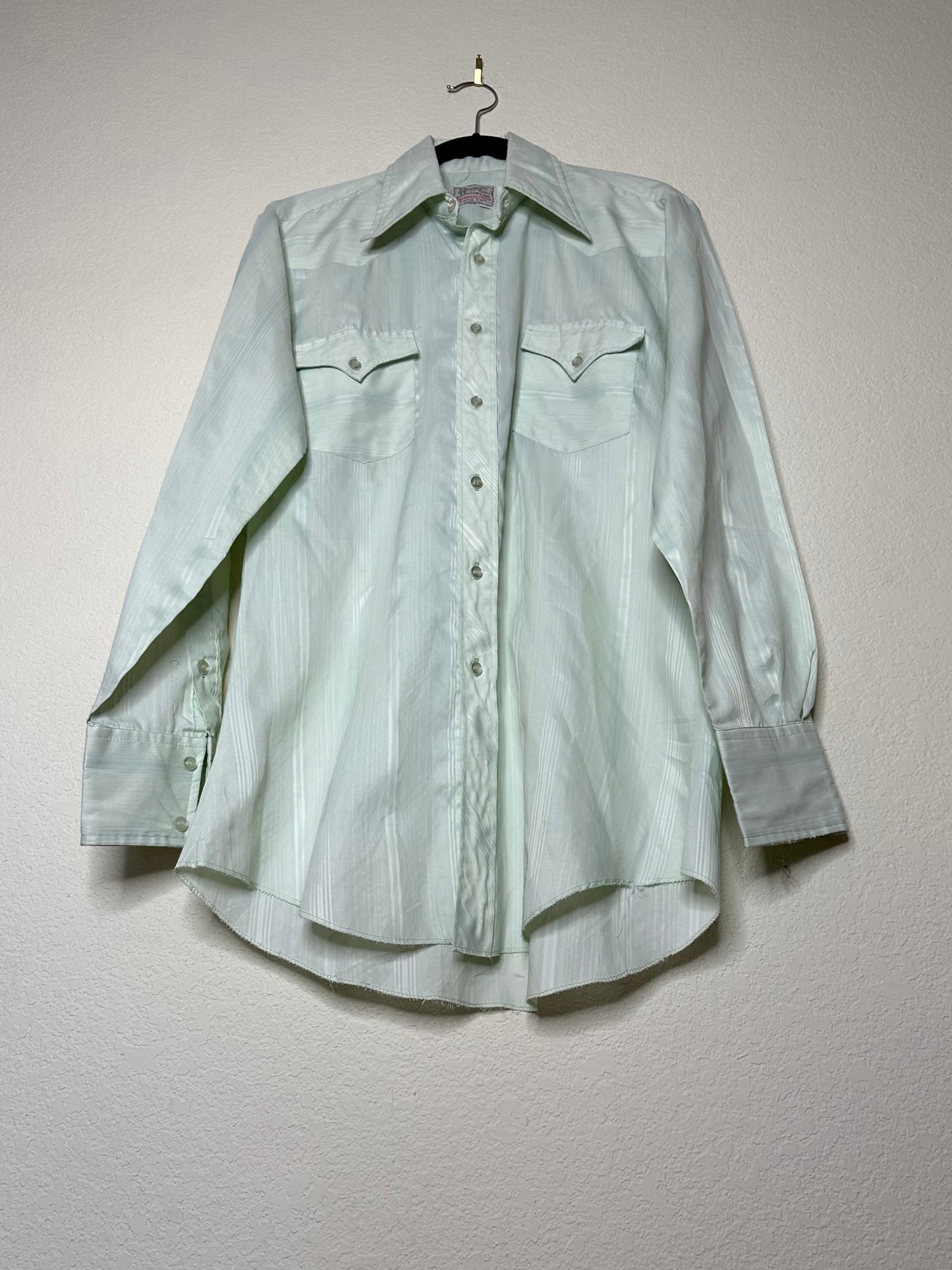 70’s H Bar C Western Disco Satin Pearl Snap Shirt (Unisex M/L)