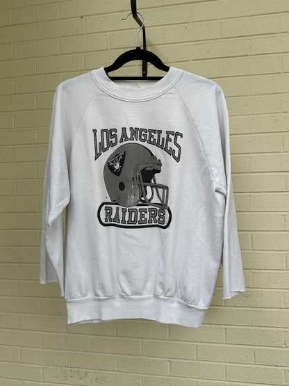 80’s LA Raiders Raglan Sweatshirt (Unisex L)
