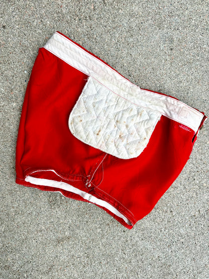 40’s Men’s Satin Padded Athletic Gym Mini Shorts (Women’s XS/S)