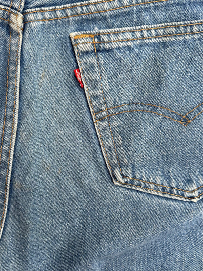 90’s Custom Beaded Waist Levi’s 501 Raw Crop / Capri Jeans (Modern 29/30)